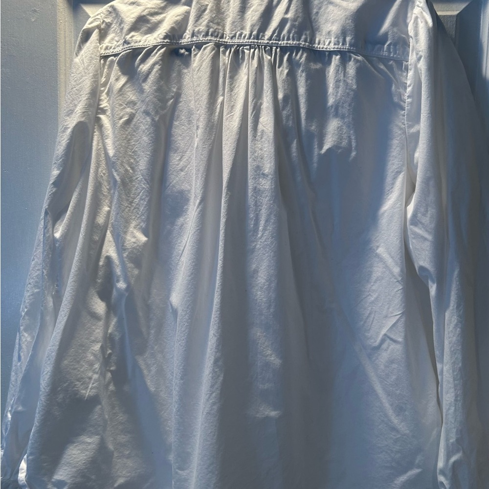 J.Crew White Bow Blouse - Picture 3 of 4